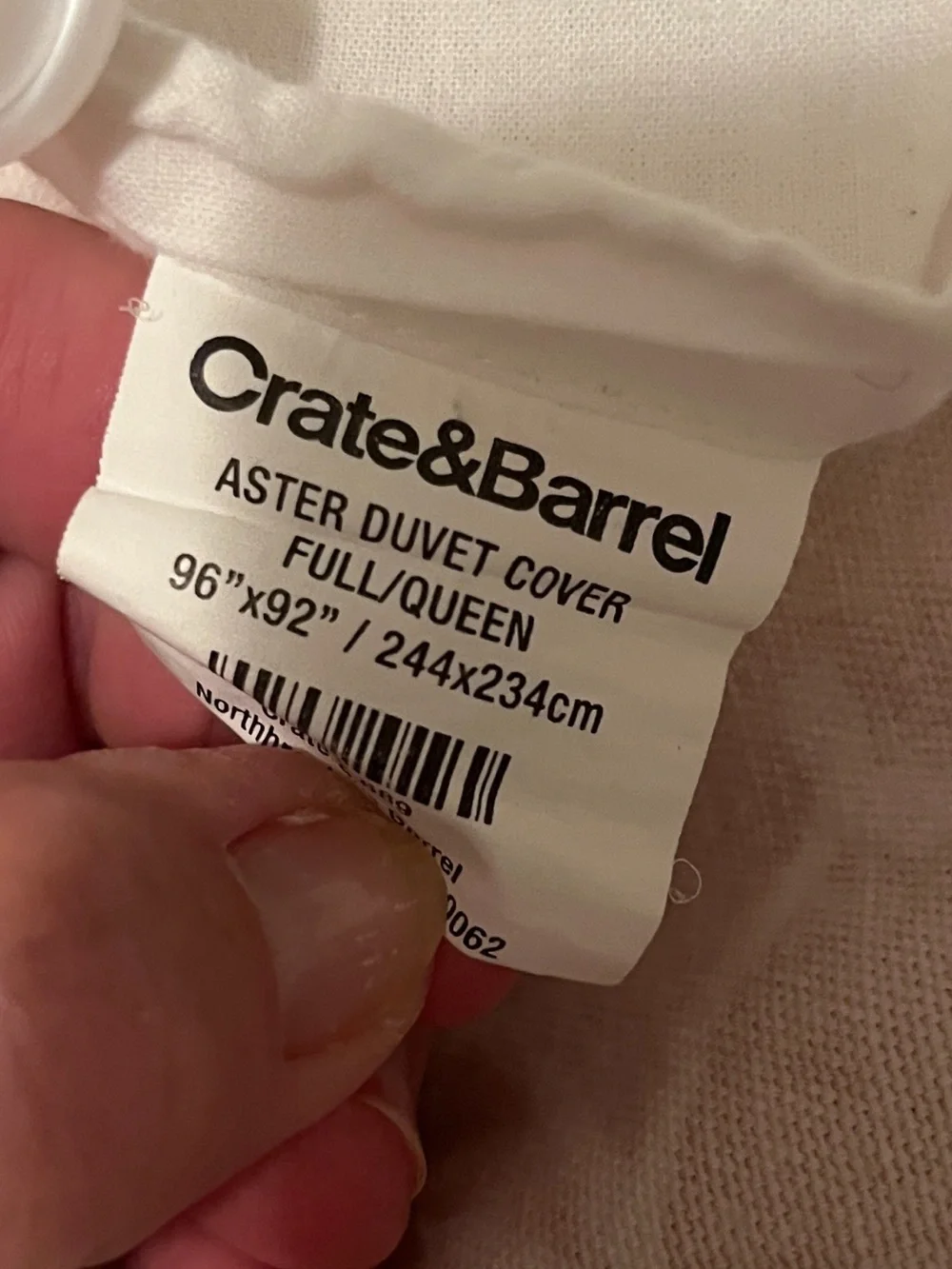 Crate & Barrel Duvet